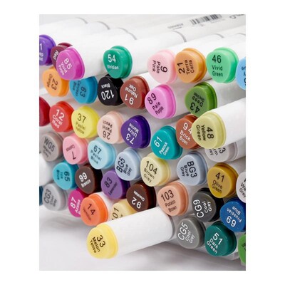 30/40/60/80 Color Alcohol Based Marker Drawing Pen Set Manga