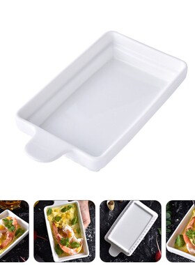 1Pc Ceramic Cheese Baked Rice Plate Baking Dessert Pan Bakin