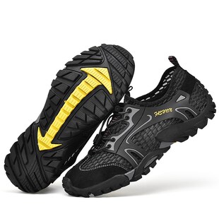 Men Aqua Shoes Trekking Hiking Shoes Breathable Elastic Quic