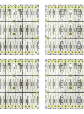 Acrylic Sewing Ruler Grid Lines Double Colored Non Slip Quil