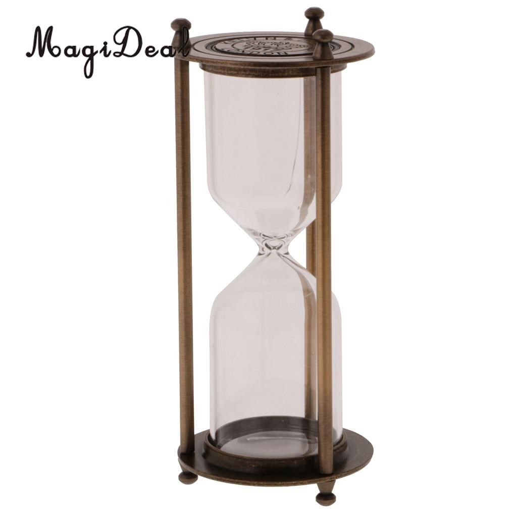 MagiDeal helf Display Count Down Empty Sand Glass Hourglass