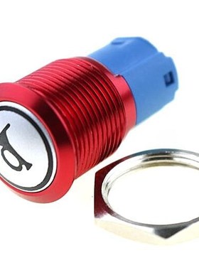 16mm Metal Button Switch Automotive Horn Switch LED Red, Gre