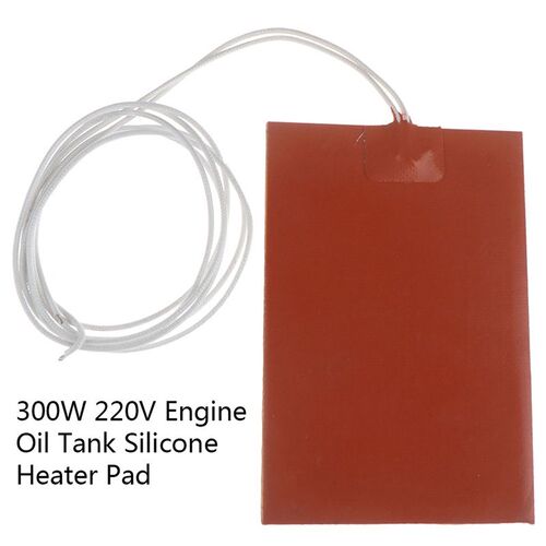 300W 220V Engine Oil Tank Silicone waterproof Heater Pad Uni