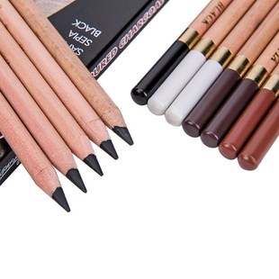 *12pcs/box Soft Pastel Wooden Pencil Crayon Charcoal Pencils