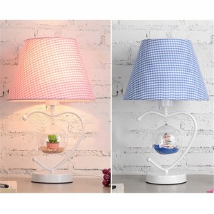 cottagecore style Romantic pink cloth table lamp for living
