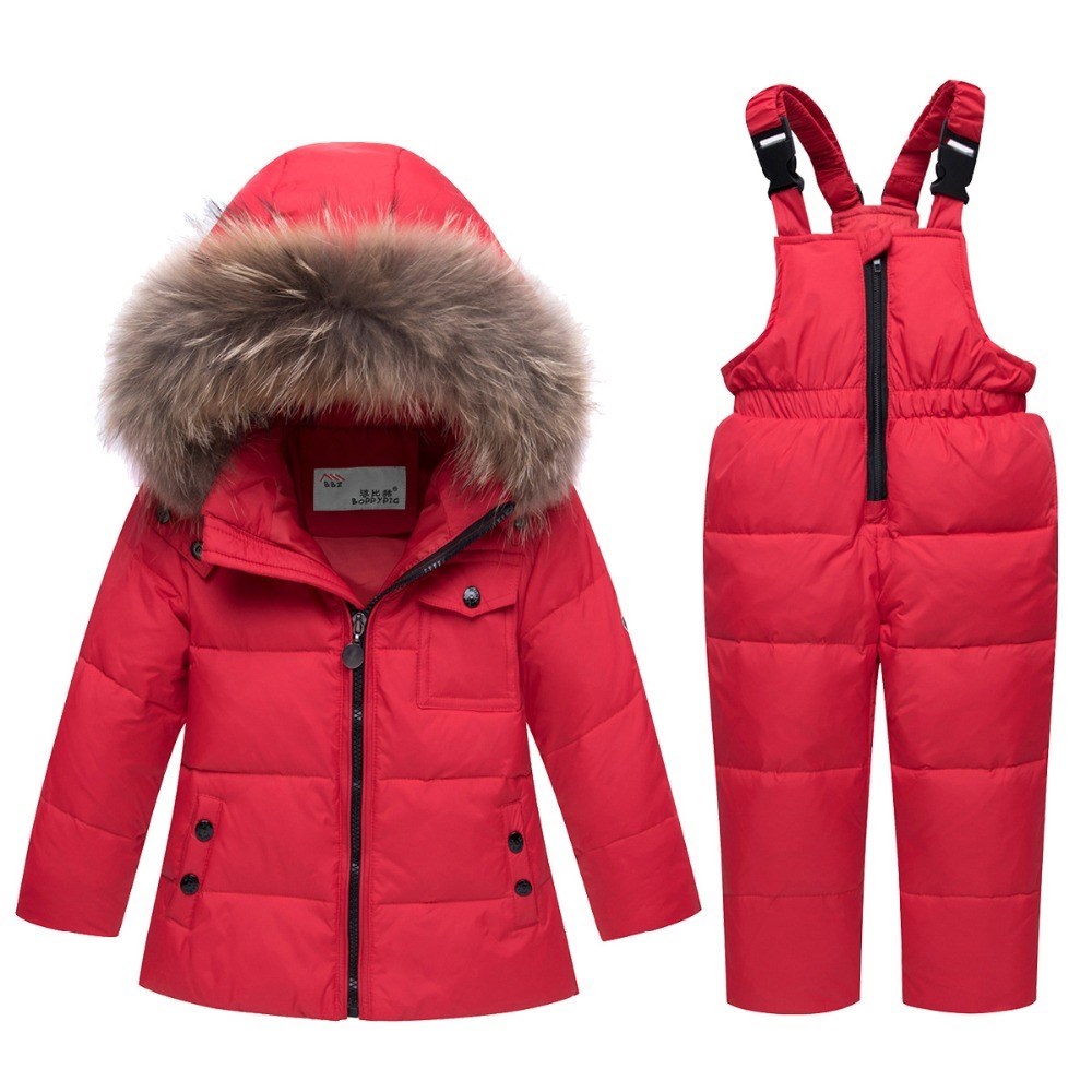 Parka  Hooded Boy Baby Overalls Girl Winter Down Jacket Warm