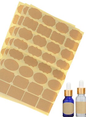 96PCS/3Sheets Empty Kraft Paper Essential Oil Perfume Bottle