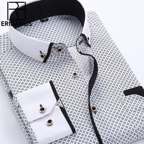 Big Size 4XL Men Dress Shirt 2016 New Arrival Long Sleeve Sl