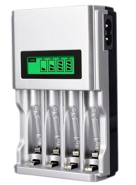 Four Slots Lcd Smart Battery Charger For Aa Aaa Rechargeable