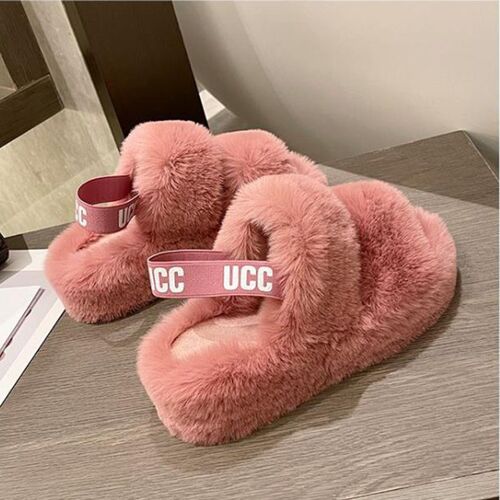 New women's thick bottom cotton slippers warm plush slippers