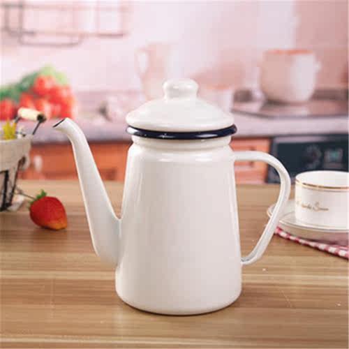 Thick enamel kitchen coffee maker household tea small mouth