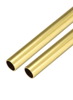 2 Pcs Brass Round Tube 300mm Length 13mm OD 1mm Wall Thickne