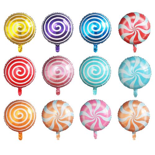 10pcs 18inch Candy Foil Balloons Colorful Lollipop Helium B