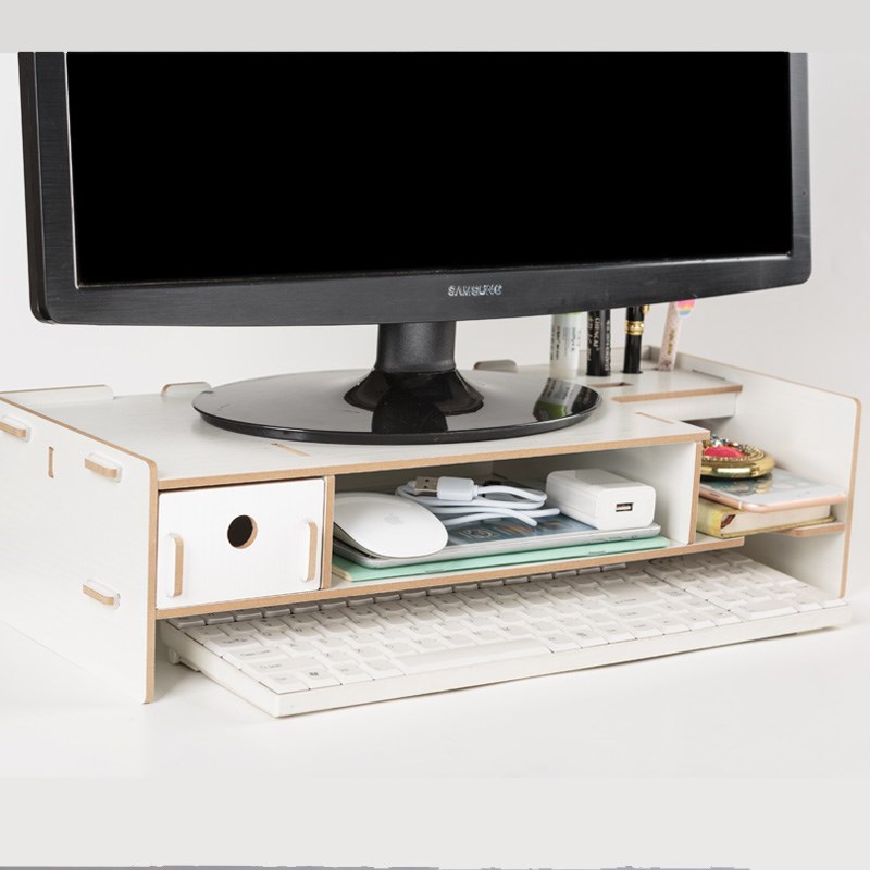 Wooden Monitor Laptop Stand Holder Riser Computer Desk Organ