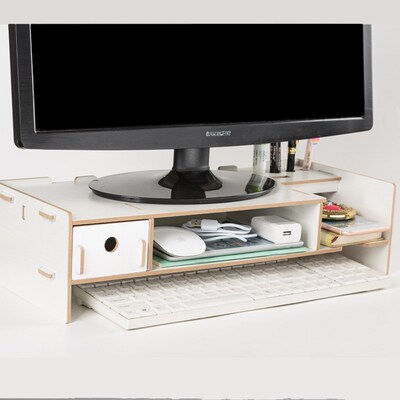 Wooden Monitor Laptop Stand Holder Riser Computer Desk Organ