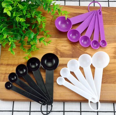 5pcs/set Kitchen Measuring Spoon Teaspoon Coffee Sugar Scoop