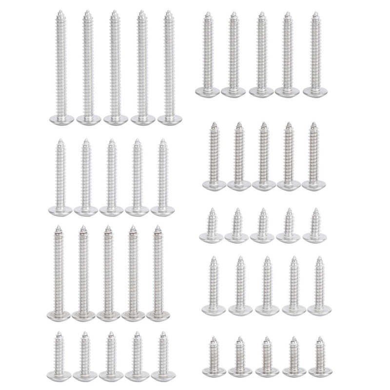 45Pcs Self-Tapping Screw Set Cross Oval Head 304 Stainless S