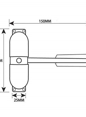 1 Set 20-70Kgs Black Adjustable Surface Mounted Spring Door