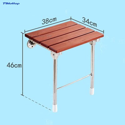 Tlhottop Wood Folding Bath Shower Seat  Wall Mounted Relaxat