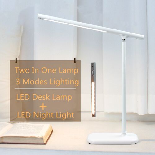 New Two-in-One Detachable LED Desk Lamp 3 Modes Lighting Bri