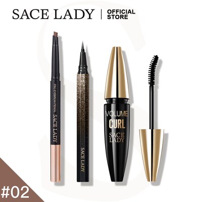 SACE LADY Eye Makeup Set Black Eyeliner Pen Natural Eyebrow