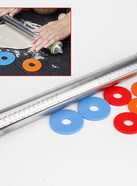 17inch Adjustable Stainless Steel Rolling Pin With Dough Mat
