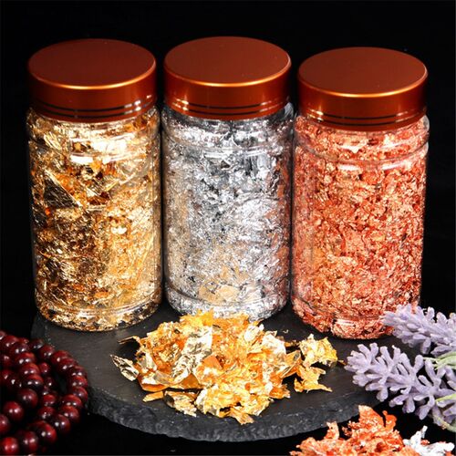 10g Foil Paper DIY Shiny Gold Leaf Flake Luxury Resin Art De