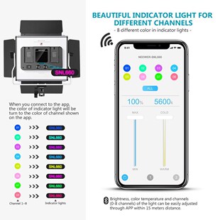 Neewer 660 LED Video Light, Dimmable Bi Color Photography L