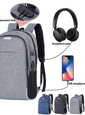 PUIMENTIU Backpack Laptop Backpack USB Charging Backbag Tra