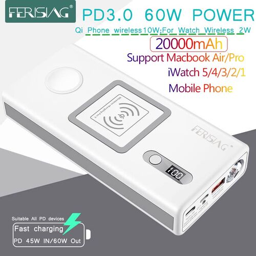 FERISING For iWatch Macbook Wireless PD3.0 60W  Charger