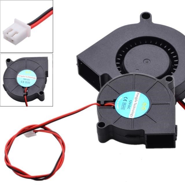 1pc 50mm 12V/24V DC Cooling Blower Fan 5000RPM Radial Hot En