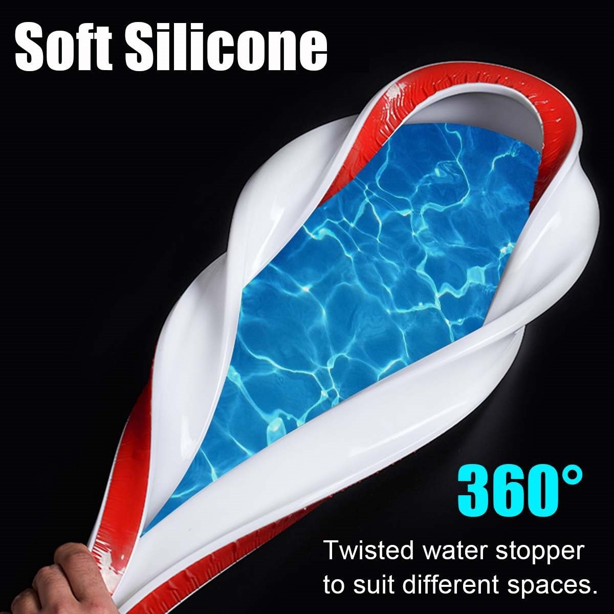 1M/2M Silicone Bathroom Water Stopper Blocker Shower Dam Non