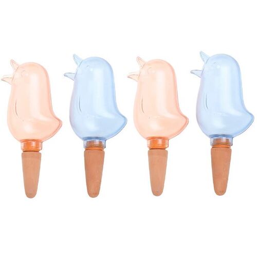 4 Pcs Bird Shape Clear Plant Waterer Clear Self Watering Dev