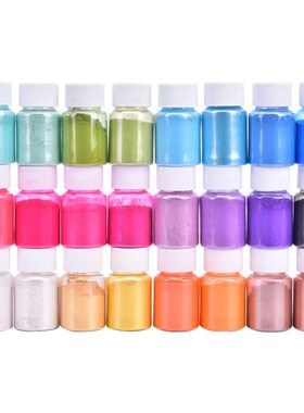 24 Colors Pearl Pigment Powder Mica Pearlescent Colorants Re