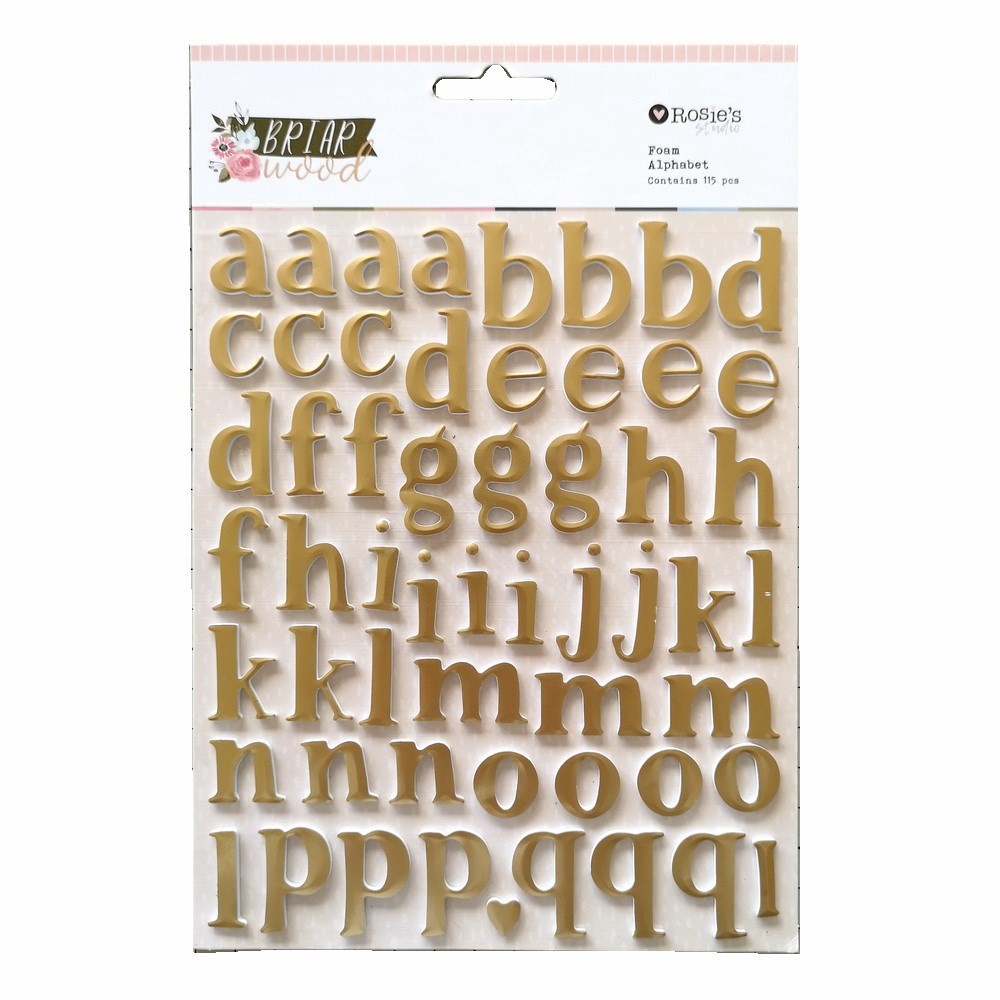 CRZCrafter Foam alphabet Stickers Foil Design for Scrapbook