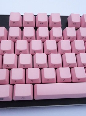 OEM Pink Thick PBT Keycaps ANSI Layout Top Print Side Print