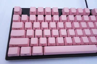 OEM Pink Thick PBT Keycaps ANSI Layout Top Print Side Print