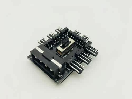 PC 1 to 8 4Pin Cooling Fan  Molex Cooler Hub Splitter Cable