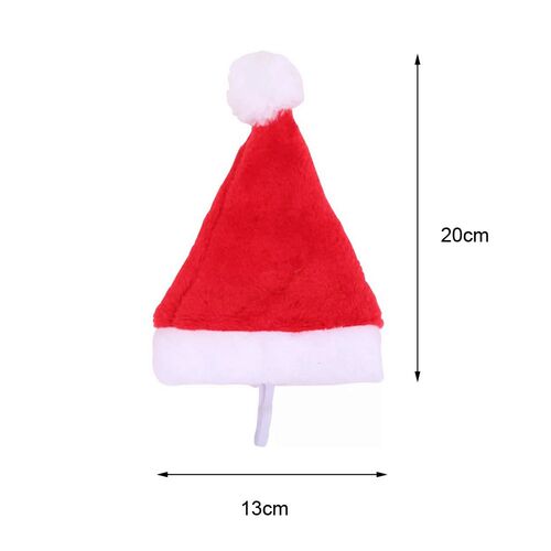 Merry Christmas Small Plush Santa Hat for Pet Dog Cat Hat Ne