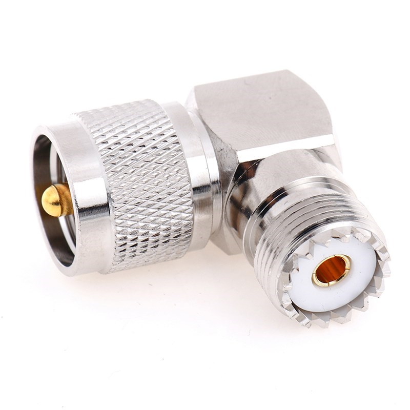 1pc UHF SO-239 Female To UHF PL-259 Male Right Angle 90 Degr