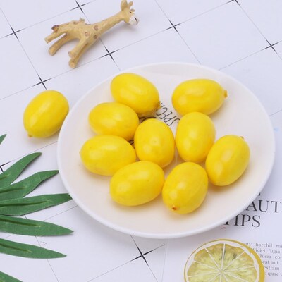 20pcs Lifelike Simulation Artificial Lemon Fake Fruit Disply
