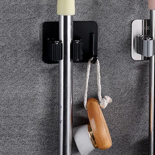 Self Adhesive Multi-Purpose Hooks Wall Mounted Mop Organizer
