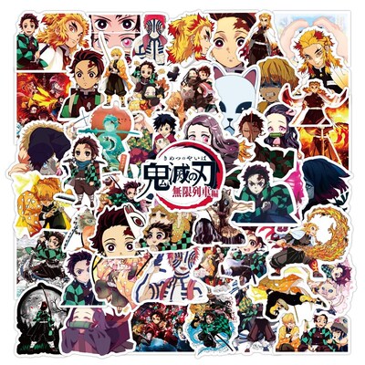 50Pcs Demon Slayer Kimetsu No Yaiba Anime Stickers Decals Sk