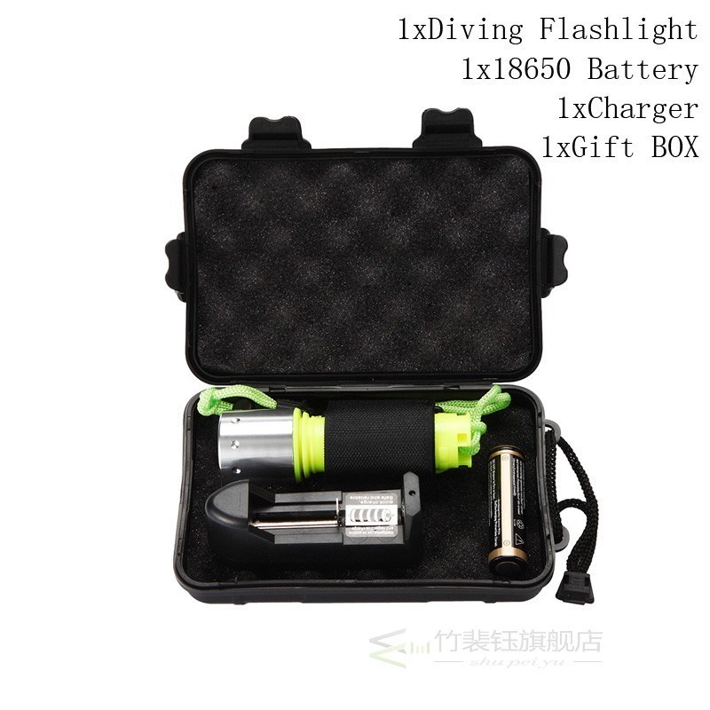 LED Torch XML T6 LED Diving Flashlight Underwater 100m Scuba