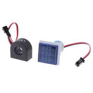 Frequency Voltmeter Ammeter 3in1 Panel Current Meter