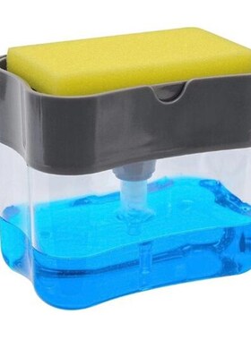 Kitchen Dishwashing Brush Press The Liquid Box Sponge Wipe C