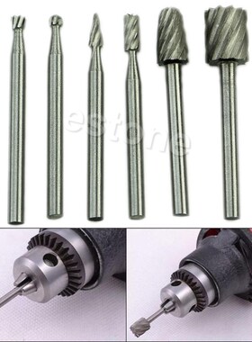 6pcs HSS Routing Router Grinding Drill Bits Burr 适用于 Rota