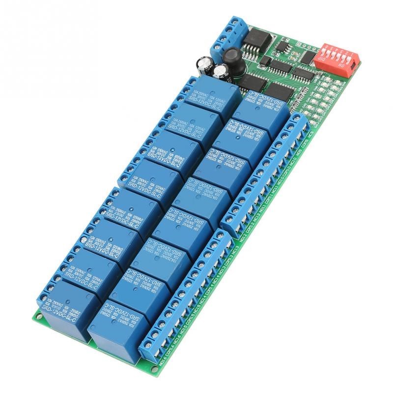 DC 12V Realy 16 Channel RS485 Relay Module  RTU Relay Board