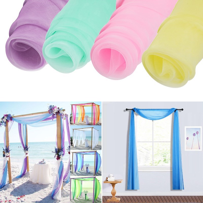 150cmx200cm Crystal Organza Tulle Wedding Backdrop Decoratio