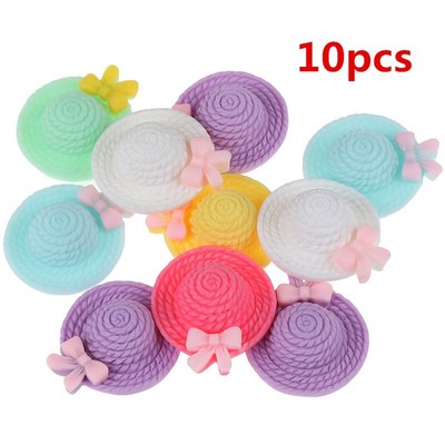 10pcs Resin Hats Embellishments Flatback Cabochon Scrapbook